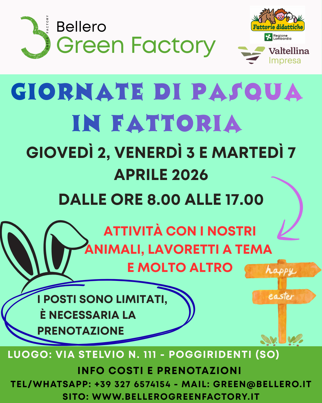 GIORNATE DI PASQUA IN FATTORIA 2026