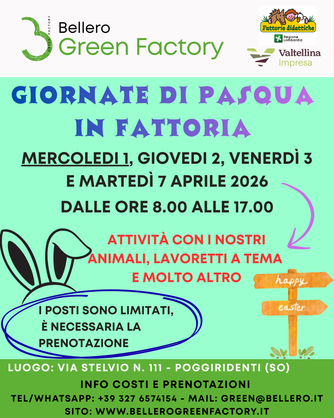 GIORNATE DI PASQUA IN FATTORIA 2026
